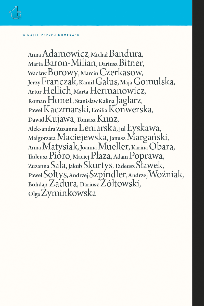 w poprzednich numerach