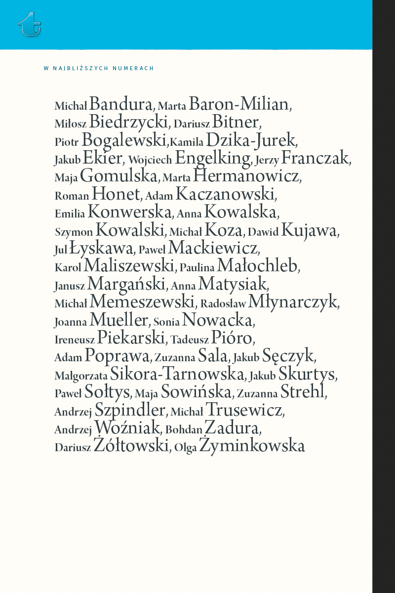 w poprzednich numerach